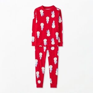 Hanna Andersson Snowman Organic Cotton Pajama Set Size 5 Holiday